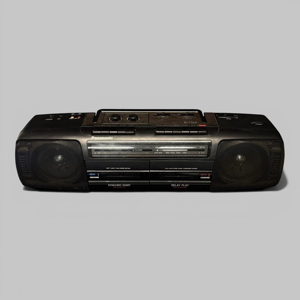 Vintage Panasonic RX-FT510 STEREO RADIO DUAL CASSETTE RECORDER